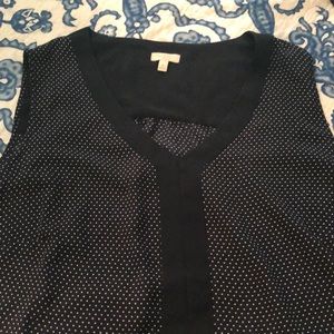 Talbots Navy/white shell. Size 1X